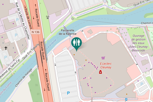 Map showing location of Chemin de Halage 87 Toilet