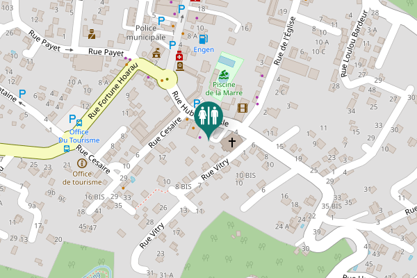 Map showing location of Rue Hubert Delisle 4F Toilet
