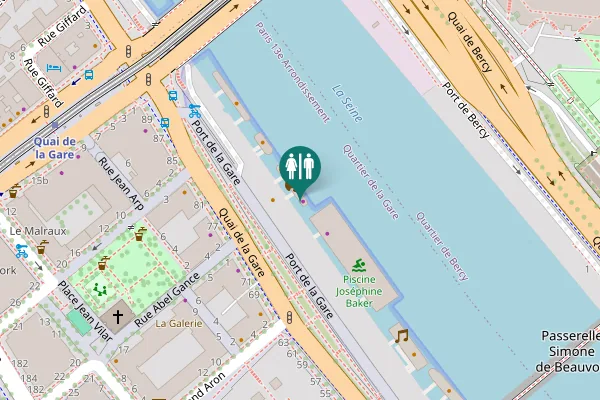 Map showing location of Port de la Gare 9 Toilet