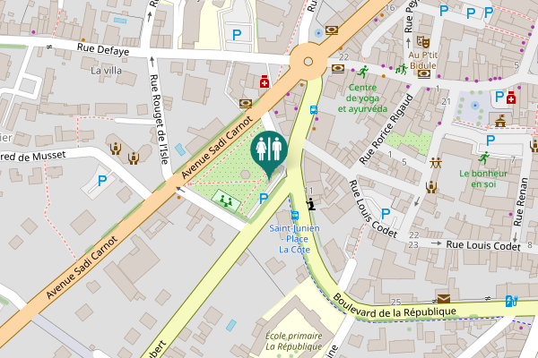 Map showing location of Avenue Gustave Flaubert Toilet