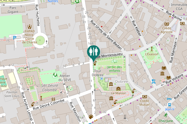 Map showing location of Rue de la Rosière d'Artois 17 Toilet