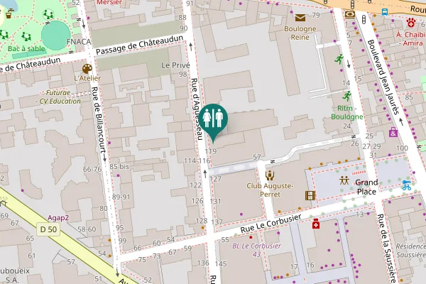 Map showing location of Rue d'Aguesseau 117 Toilet