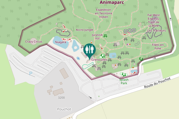 Map showing location of Route du Pouchot Toilet