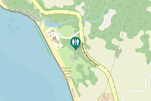 Map showing location of Route de Mtsagnougni Toilet