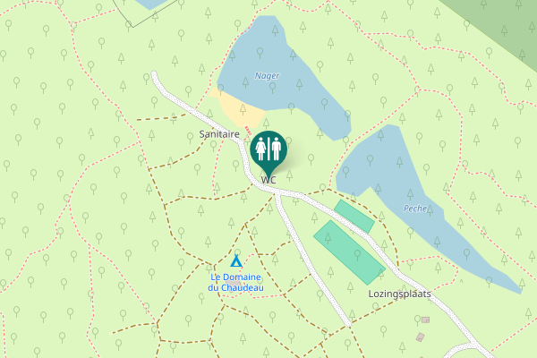 Map showing location of Route du Grand Chaudeau 84 Toilet