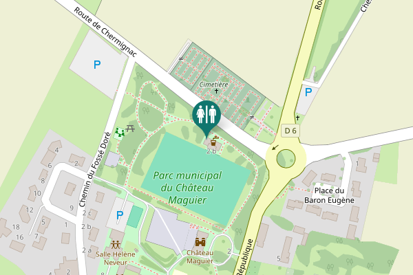Map showing location of Rue de la Paix 2 b Toilet
