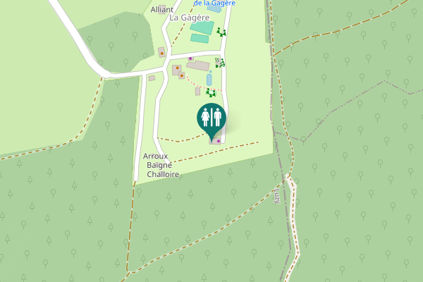 Map showing location of Route de la Gagère Toilet
