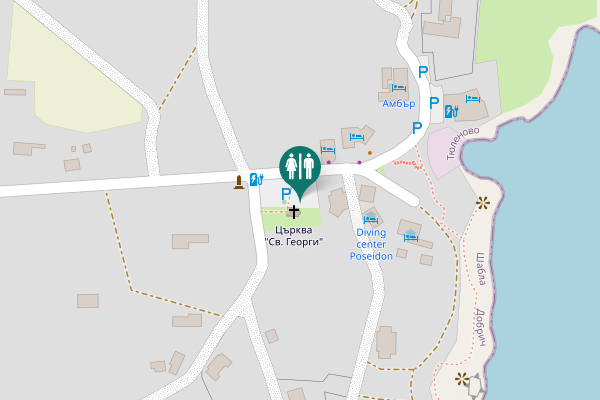 Map showing location of Tyulenovo Toilet