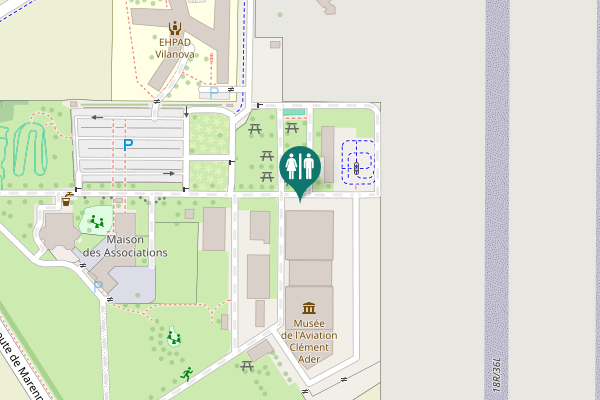 Map showing location of Rue Nungesser et Coli 310 Toilet