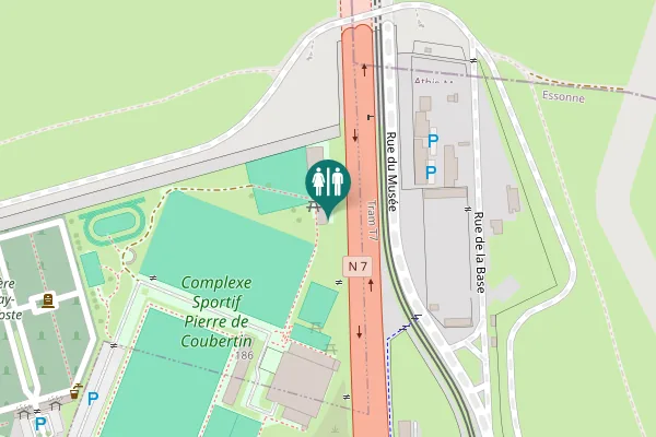 Map showing location of N 7 Toilet