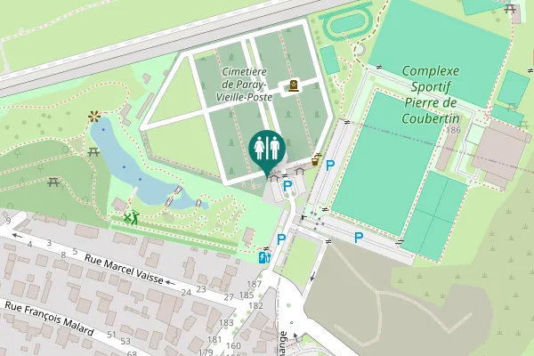 Map showing location of Avenue du Général de Gaulle Toilet