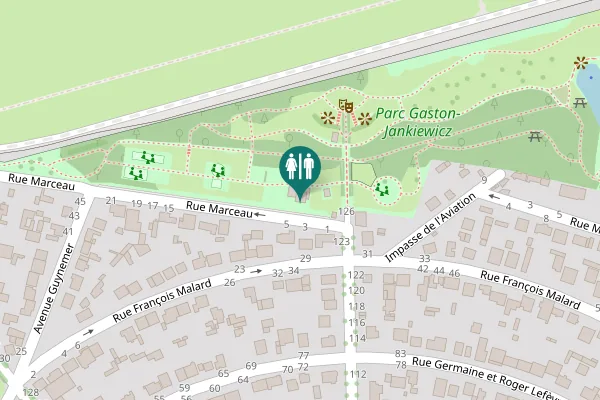 Map showing location of Rue Marceau 3 Toilet