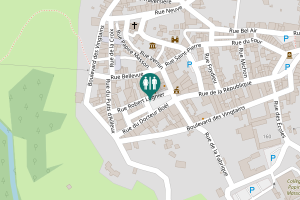 Map showing location of Rue Robert Lugnier 28 Toilet