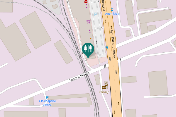 Map showing location of Georgi Benev Toilet