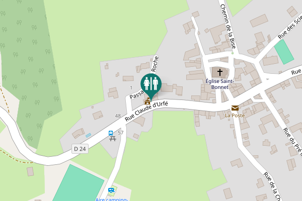 Map showing location of Rue Claude d’Urfé 46 Toilet