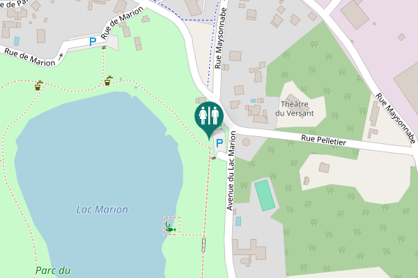 Map showing location of Biarritz Toilet