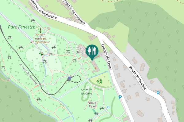 Map showing location of Chemin du Creux Toilet