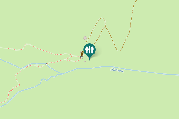 Map showing location of Combe de la Nova Toilet