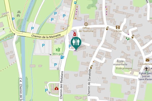 Map showing location of Chemin les Gentianes Toilet