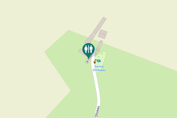 Map showing location of Chemin d'Oliveau Toilet