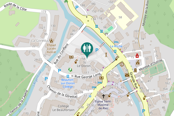 Map showing location of Place Roger Frison-Roche 58 Toilet