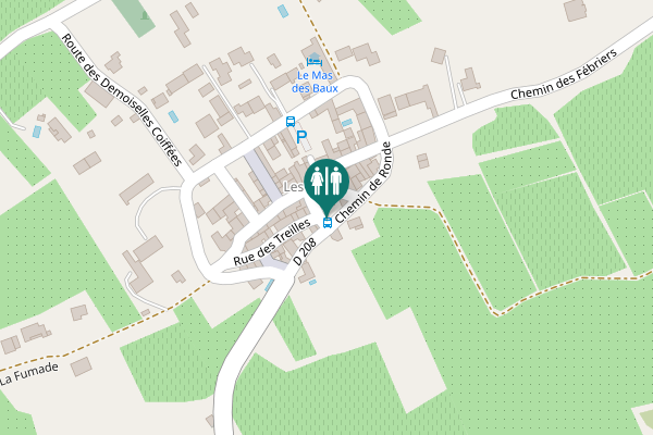 Map showing location of Rue du Pavillon de Chasse Toilet