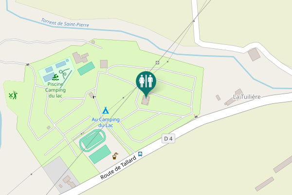 Map showing location of Route de Tallard Toilet