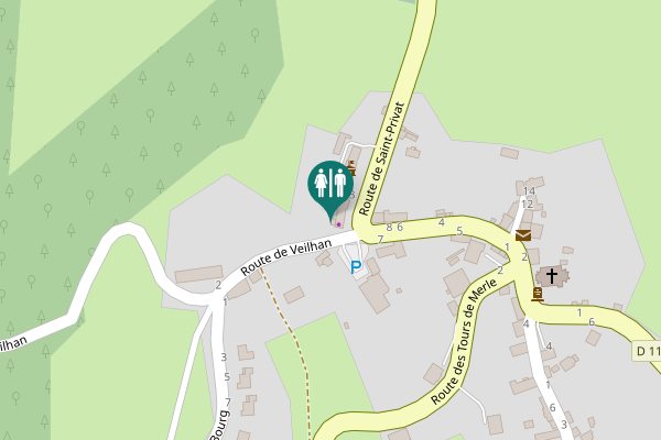 Map showing location of Route de Veilhan 1 Toilet