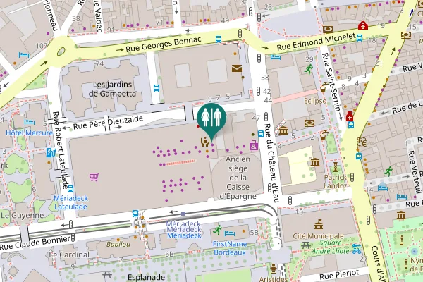 Map showing location of Rue du Château d'Eau 57 Toilet