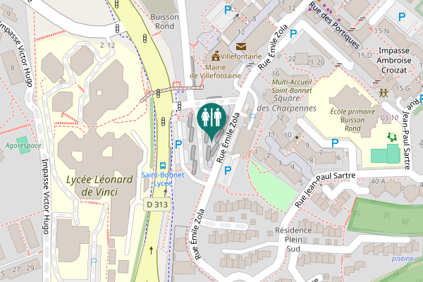 Map showing location of Rue Émile Zola 26 Toilet