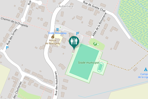 Map showing location of Allée de la Rimonerie Toilet