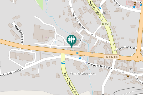 Map showing location of Rue de Nantes 48 Toilet