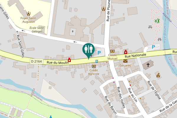 Map showing location of Rue du Moulin 5 Toilet