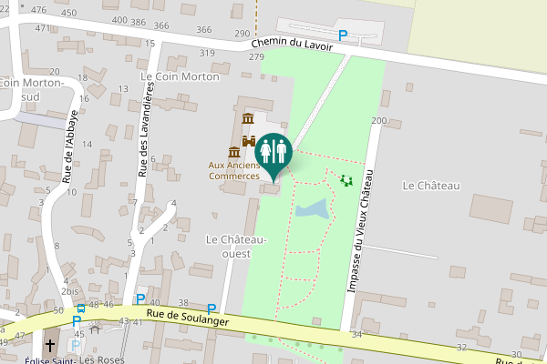 Map showing location of Impasse du Vieux Château Toilet