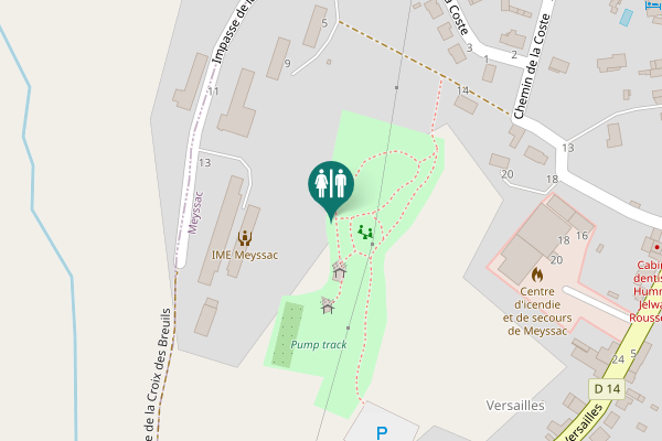 Map showing location of Impasse de la Sagne 9 Toilet