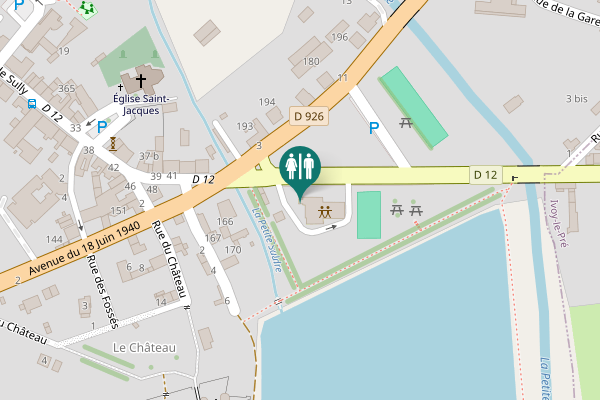 Map showing location of D 12 Toilet