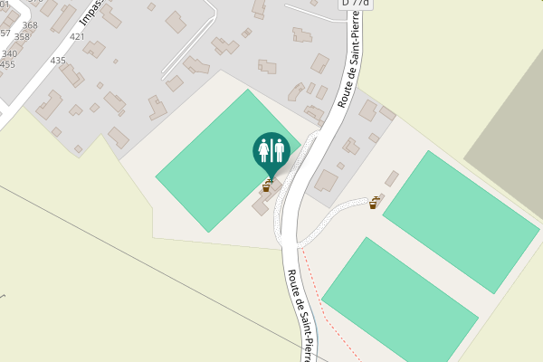 Map showing location of Route de Saint-Pierre Toilet
