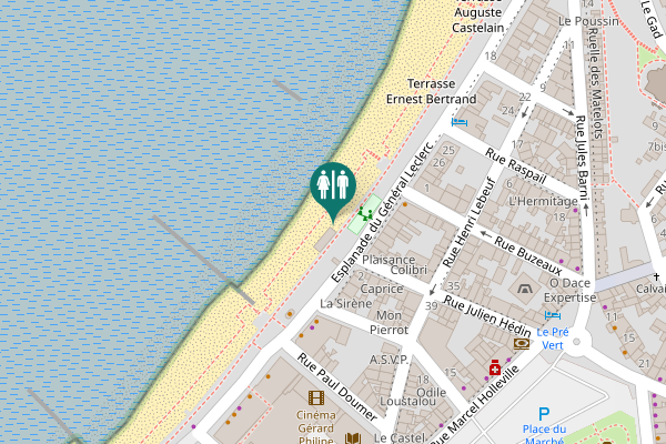 Map showing location of Esplanade du Général Leclerc 37 Toilet