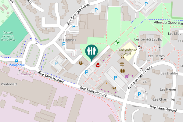 Map showing location of Place Nelson Mandela Toilet