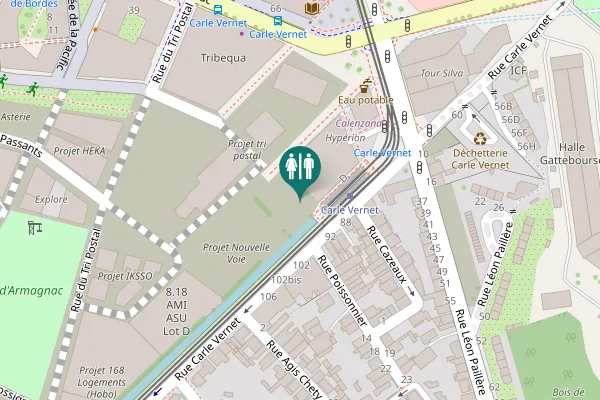 Map showing location of Rue Carle Vernet 92 Toilet