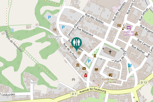 Map showing location of Rue du Plaper 16 Toilet