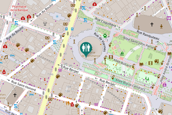 Map showing location of Rue de Viarmes 2 Toilet