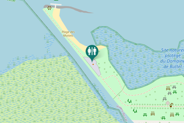 Map showing location of Voie Verte du Lac du Bourget Toilet