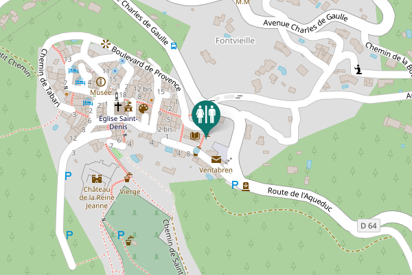Map showing location of Escalier des Pitchouns Toilet
