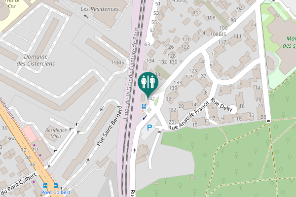 Map showing location of Rue Rémont 142 Toilet