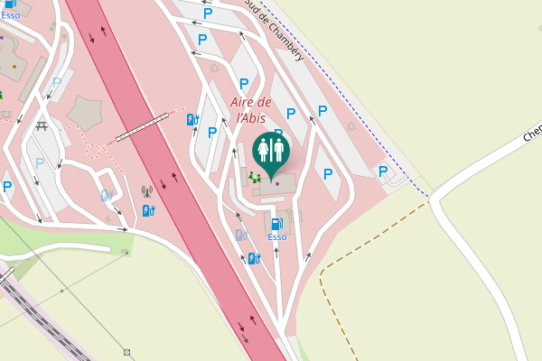 Map showing location of A 43 Toilet
