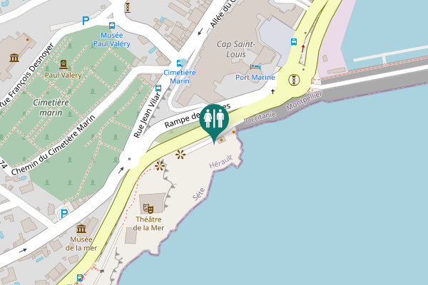 Map showing location of Promenade du Maréchal Leclerc Toilet