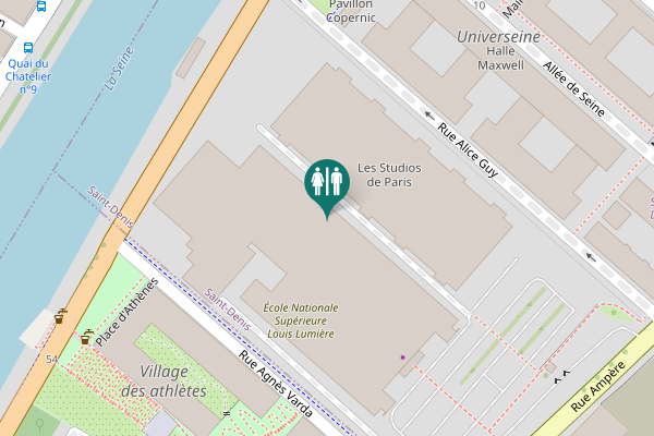 Map showing location of Rue Ampère 20 Toilet