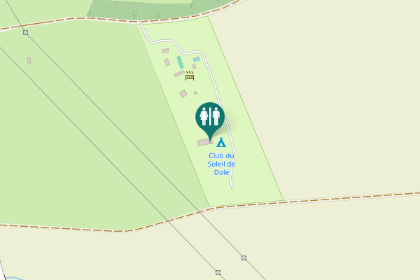 Map showing location of Chemin de la Loue Toilet
