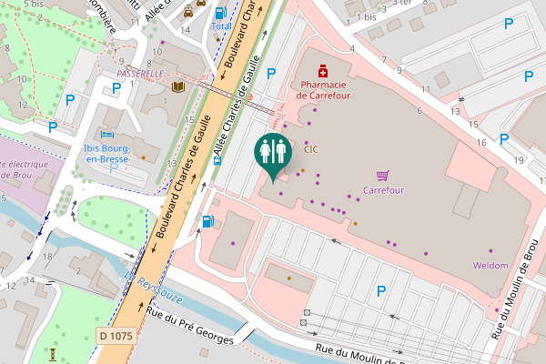 Map showing location of Boulevard Charles de Gaulle 12 Toilet